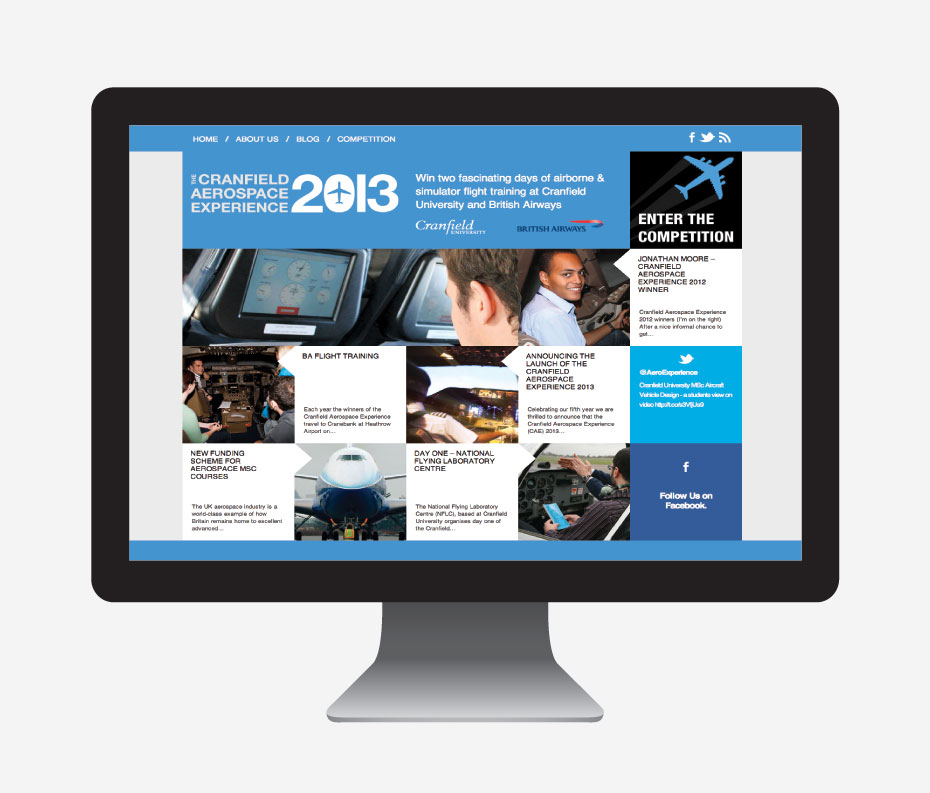 Aerospace Experience — original archived website screen